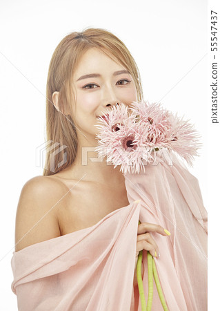 鮮花，美容，年輕女性 55547437
