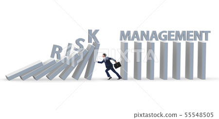 Businessman in risk management concept Businessman in risk management concept 55548505
