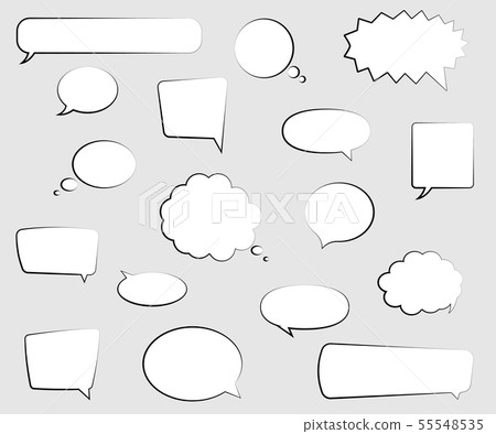 Speech bubbles set flat style Speech bubbles set flat style 55548535