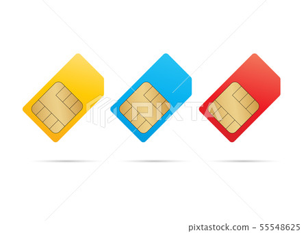 Sim card icon set 55548625