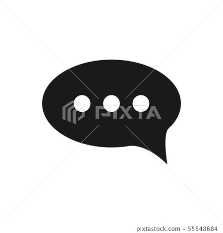 Chat, speech, bubble, dialogue vector icon 55548684