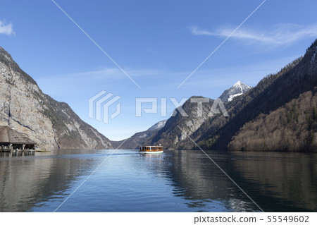 Famous lake Koenigssee in Bavaria Famous lake Koenigssee in Bavaria 55549602