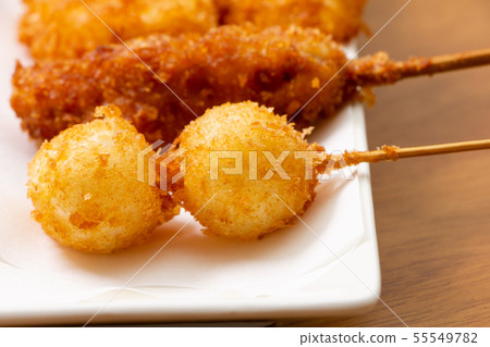 Assorted salmon cutlet (fried salmon). 55549782