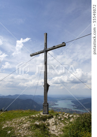 Summit cross of Setzberg mountain, Bavaria 55549872