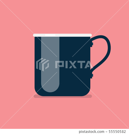 Metal mug in flat style Metal mug in flat style 55550582