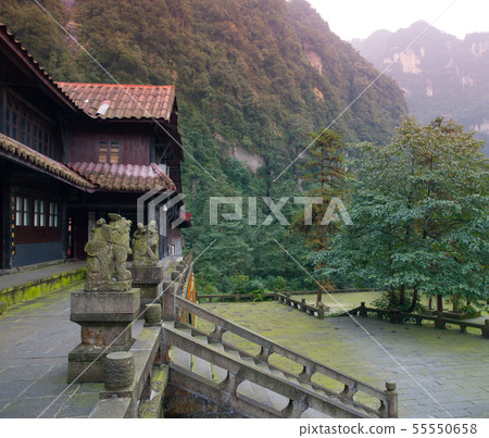 Xianfeng Temple on the way to Mount Emei Xianfeng Temple on the way to Mount Emei 55550658