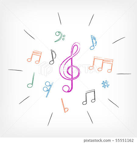 drawing musical notes white background drawing musical notes white background 55551162