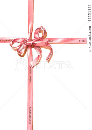 Crosshair illustration of a ribbon (watercolor) 55551523