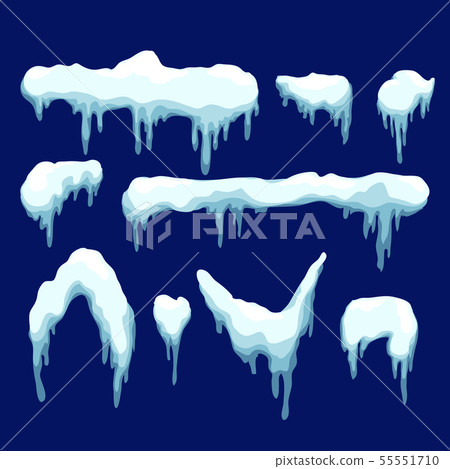 Snow caps, snowballs and snowdrifts set. Snow caps, snowballs and snowdrifts set. 55551710