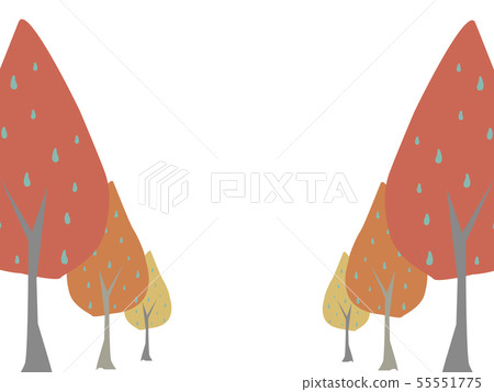 Autumn tree background material - Stock Illustration [55551775] - PIXTA
