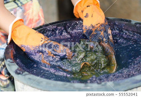 Artisan yarn dyed with indigo natural beauty inten Artisan yarn dyed with indigo natural beauty inten 55552041