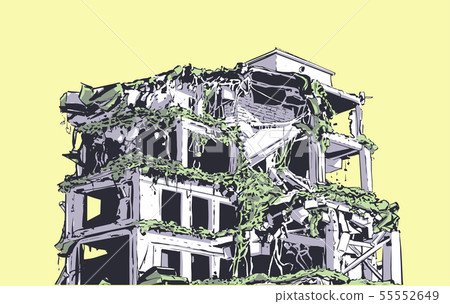 Collapsed building earthquake explosion fire Collapsed building earthquake explosion fire 55552649