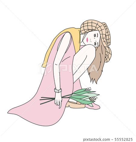 Woman with a bouquet Woman with a bouquet 55552825