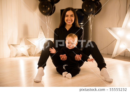 Family. Beautiful mother and her cute son. 55555232