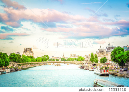 Orsay museum and river Siene, France Orsay museum and river Siene, France 55555318