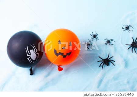 Halloween scene with balloons Halloween scene with balloons 55555440