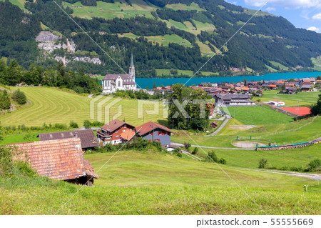 Lungern Old medieval village in the swiss alps. 55555669
