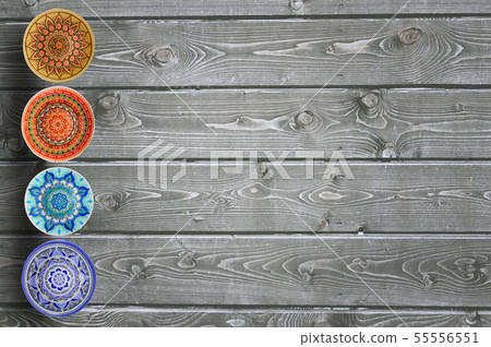 Set of decorative ceramic plates hand-painted with Set of decorative ceramic plates hand-painted with 55556551
