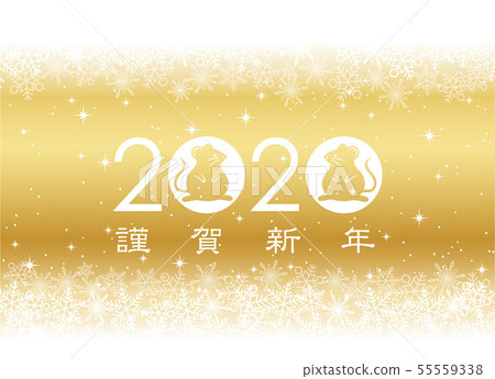 2020年的新年卡片模板 2020年的新年卡片模板 55559338