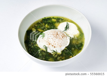 spring soup with nettle and egg 55560015