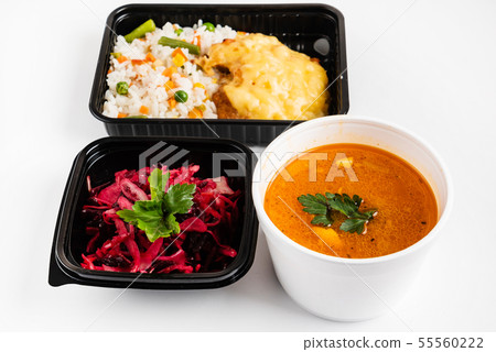 dinner set on the white background dinner set on the white background 55560222