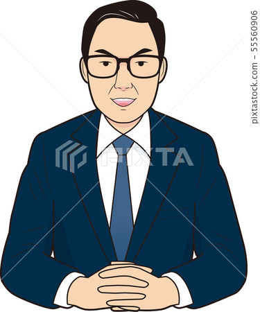 說話的男性面試官 55560906