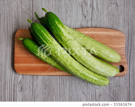Fresh organic vegetable cucumber in korea 55561674
