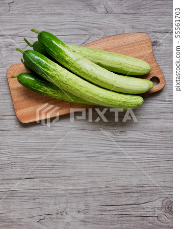 Fresh organic vegetable cucumber in korea Fresh organic vegetable cucumber in korea 55561703