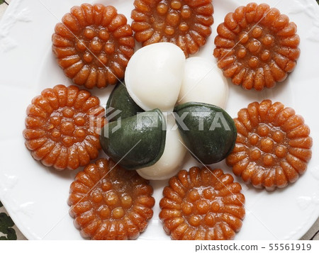 韓國傳統食品Songpyeon和醫學 韓國傳統食品Songpyeon和醫學 55561919