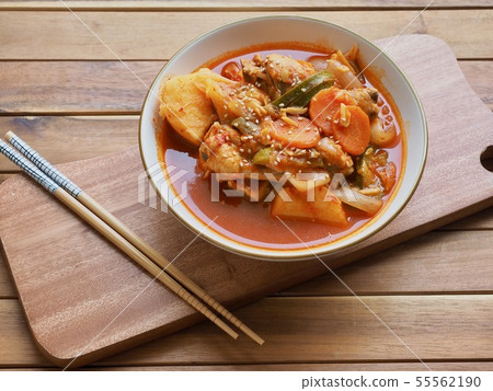 Korean traditional food Chicken Doritang, Chicken Fried Tang 55562190