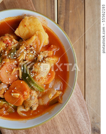 Korean traditional food Chicken Doritang, Chicken Fried Tang 55562193