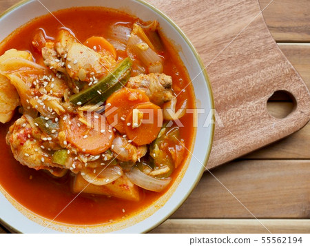 韓國傳統食品雞多力湯,雞炒湯 韓國傳統食品雞多力湯,雞炒湯 55562194