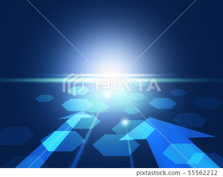 未來的虛擬空間，未來的商業背景，閃光燈 55562212