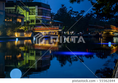 Three views of Japan, Amanohashidate, summer light up Three views of Japan, Amanohashidate, summer light up 55562844