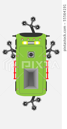 top view of Street Sweeper Car top view of Street Sweeper Car 55564191