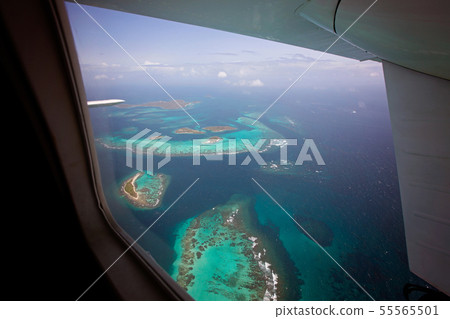 tobago cays from the plane 55565501