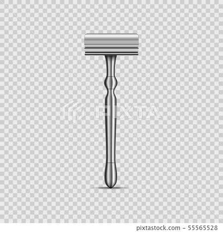 Realistic Detailed 3d Metallic Shaving Razor Mockup. Vector Realistic Detailed 3d Metallic Shaving Razor Mockup. Vector 55565528