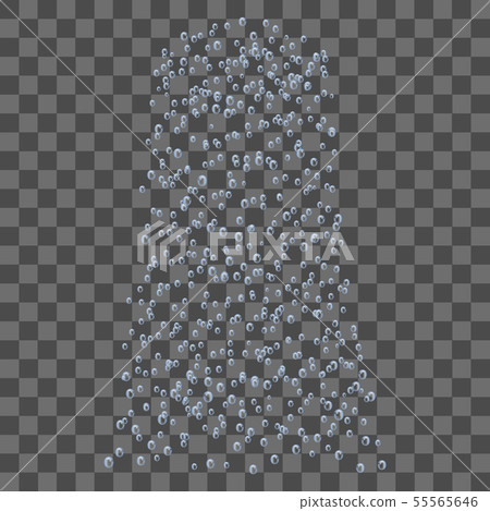 Realistic Detailed 3d Water Spray or Droplet on a Transparent . Vector 55565646