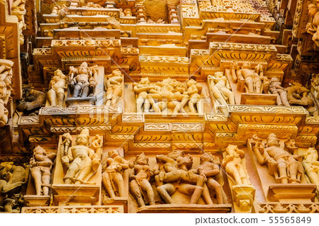 克久拉霍神廟在印度 55565849