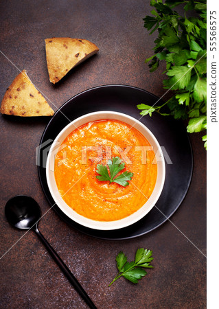 vegetable soup in a white bowl vegetable soup in a white bowl 55566575