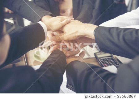 Group of diversity people with success partnership 55566867