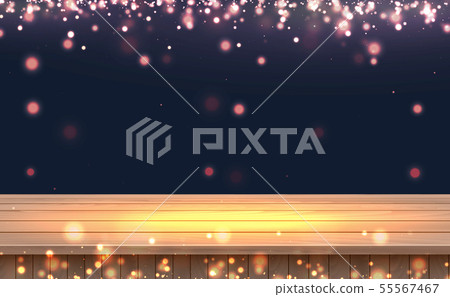 wooden table with colorful light background wooden table with colorful light background 55567467
