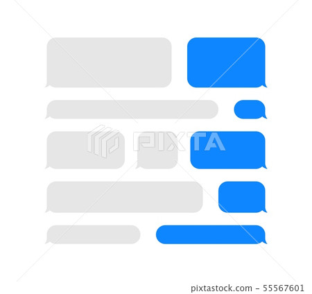 Message speech bubbles template chat - Stock Illustration [55567601 ...