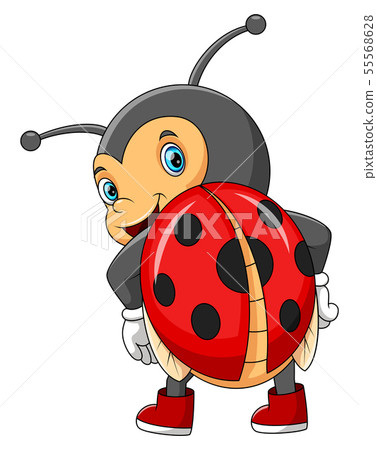 Cute lady bug with good posing Cute lady bug with good posing 55568628