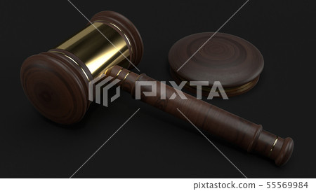 hammer wood 3d rendering for law concept. hammer wood 3d rendering for law concept. 55569984