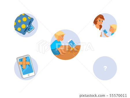 Acquaintance With Emotions And Feelings Stock Illustration