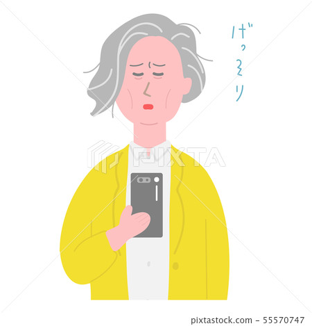 Granny with a smartphone Granny with a smartphone 55570747