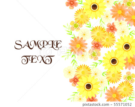 Yellow flower frame Yellow flower frame 55571052