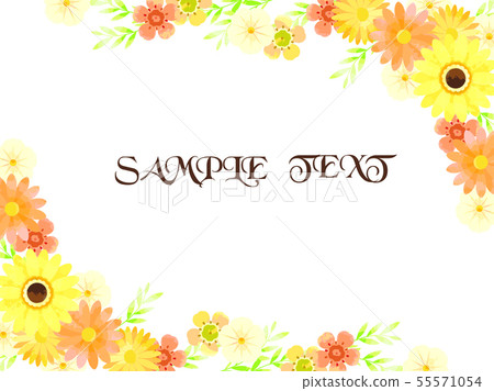 Yellow flower frame 55571054