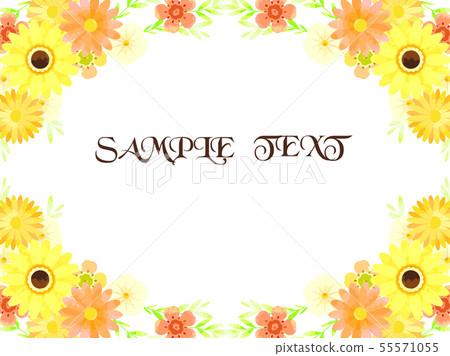 Yellow flower frame Yellow flower frame 55571055